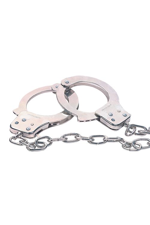 Наручники хромовані NMC Hand Cuffs із довгим ланцюгом вид 2