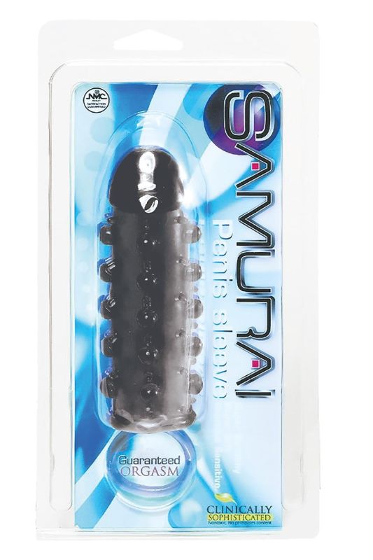 Насадка SAMURAI PENIS SLEEVE, BLACK вид 3
