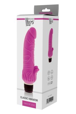 Вібромасажер класичний із стимулятором клітора DreamToys VIBES OF LOVE рожевий