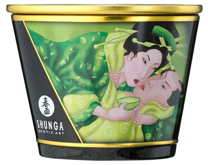 Свічка для масажу Shunga Massage Candle Exotic Green Tea із ароматом зеленого чаю, 170 мл вид 3