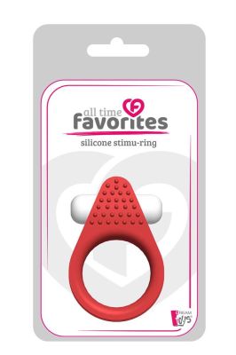 Ерекційне кільце Dream Toys All Time Favorites з рельєфним виступом, червоне