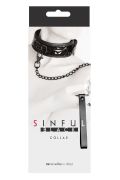 Нашийник з повідцем NS Novelties Sinful Black Collar