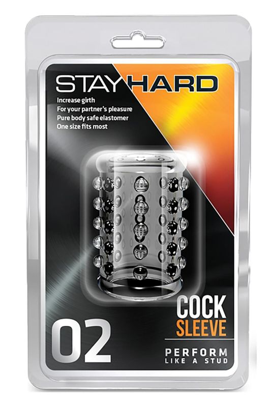 Насадка на пеніс відкрита Blush Stay Hard з рельєфною поверхнею, прозора вид 4