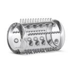 Насадка на пеніс рельєфна Blush Stay Hard Cock Sleeve 03 відкрита, прозора вид 4