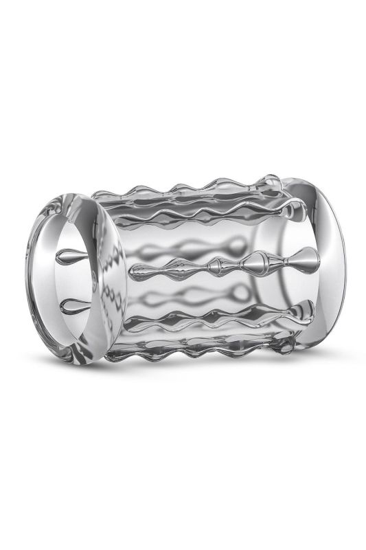 Насадка на пеніс з відкритою рельєфною головкою Blush Stay Hard прозора вид 3