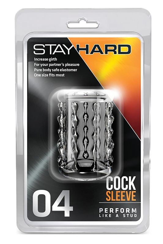 Насадка на пеніс з відкритою рельєфною головкою Blush Stay Hard прозора вид 4