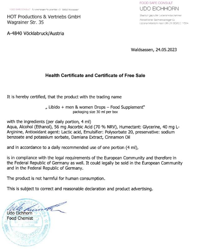 Збуджуючі краплі для двох ERO Libido, 30 мл вид 5