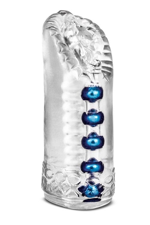 Мастурбатор нереалістичний Blush M For Men з кульками, прозорий вид 2