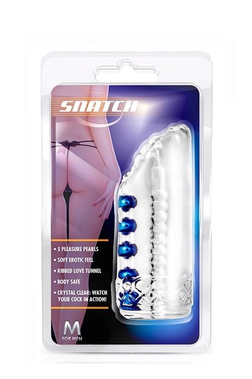 Мастурбатор нереалістичний Blush M For Men з кульками, прозорий вид 5