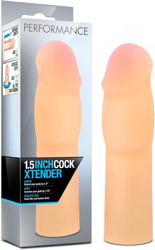 Насадка киберкожа PERFORMANCE 1.5INCH COCK XTENDER BEIGE вид 2