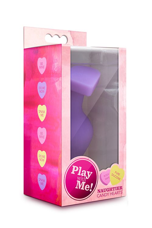 Анальная пробка PLAY WITH ME CANDY HEART FUCK ME PURPLE вид 3