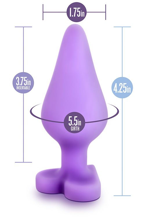 Анальная пробка PLAY WITH ME CANDY HEART FUCK ME PURPLE вид 5
