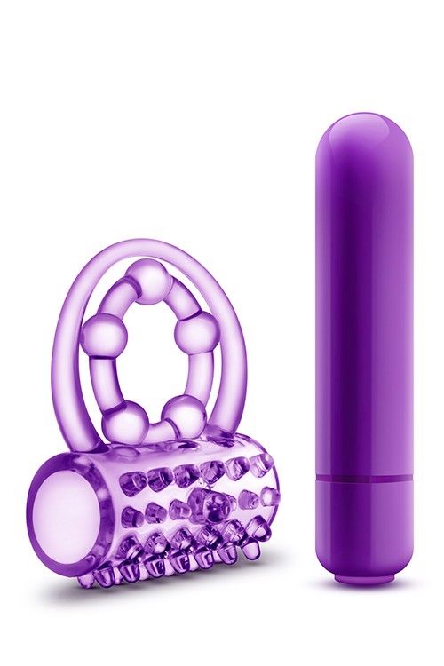 Ерекційне віброкільце Blush PLAY WITH ME фіолетове вид 3