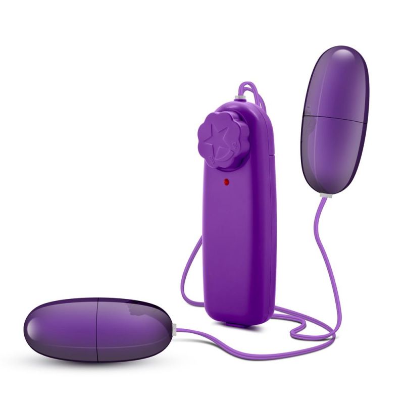 Виброяйцо двойное Blush B yours double pop eggs plum, фиолетовый вид 3