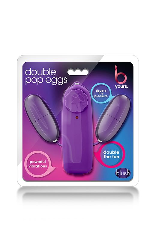 Віброяйце подвійне Blush B yours double pop eggs plum, фіолетовий вид 5