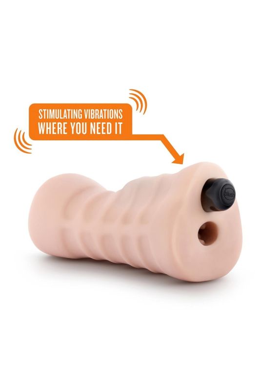 Мастурбатор-вагіна з вібрацією Blush M For Men тілесний вид 6
