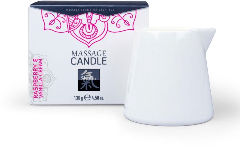 Свічка для масажу SHIATSU Малина і Ванільний Крем, 130 гр вид 2