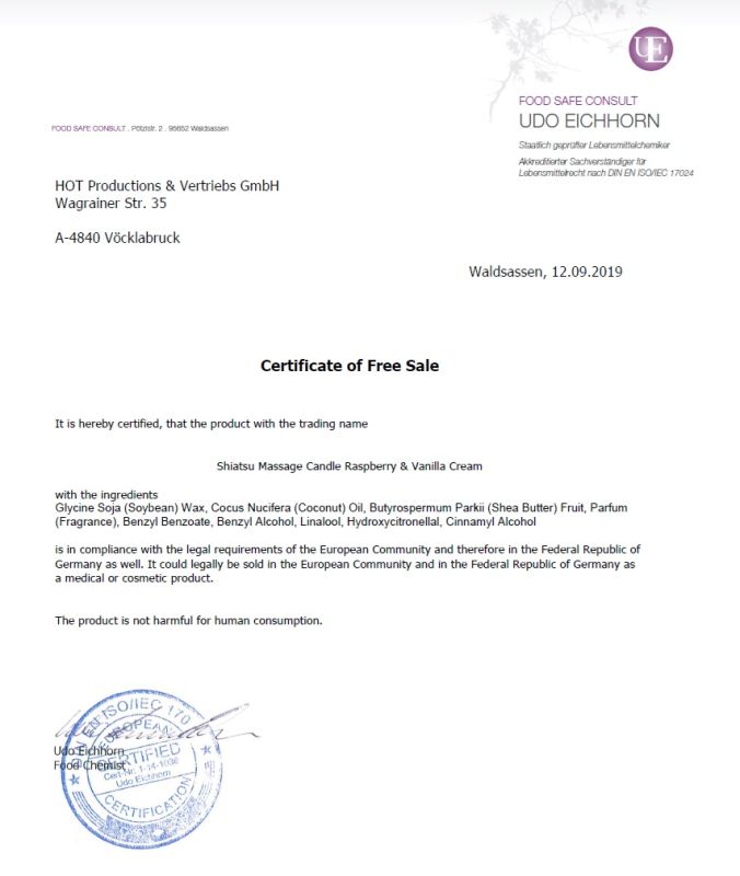 Свічка для масажу SHIATSU Малина і Ванільний Крем, 130 гр вид 5