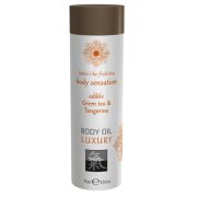 Съедобное масло для тела SHIATSU Зеленый Чай и Мандарин, 75 мл