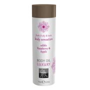 Съедобное масло для тела SHIATSU Малина и Яблоко, 75 мл