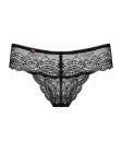 Трусики- стринги кружевные черные Obsessive Miamor L/XL вид 5