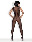 Комбінезон Obsessive з малюнком крил Bodystocking N112, чорний S\M вид 5