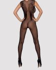 Комбінезон Obsessive з малюнком крил Bodystocking N112, чорний S\M вид 9