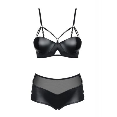 Комплект Obsessive Leatheria 2-pcs set black, S/M