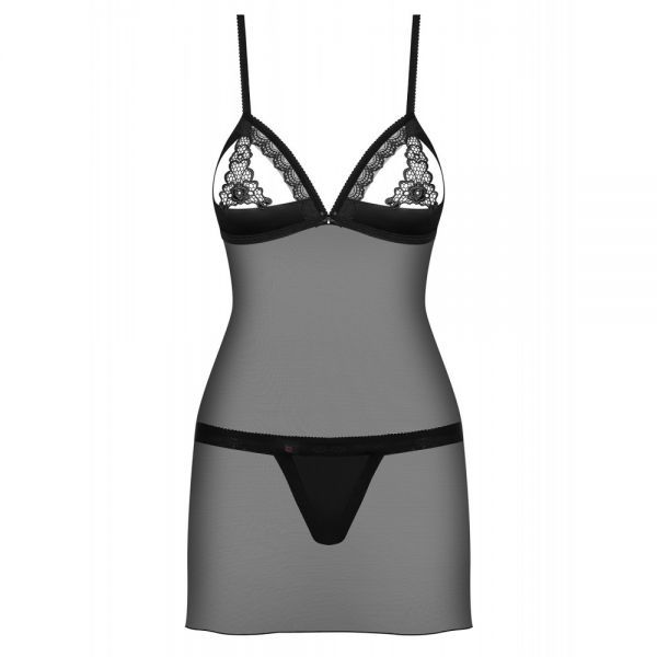 Cорочка Obsessive 865-CHE-1 chemise & thong S/M вид 4