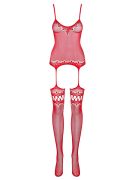 Комбинезон Obsessive Bodystocking F214 красный S/M/L