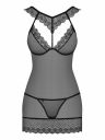Пеньюар Obsessive 857-CHE-1 chemise S\M Черный