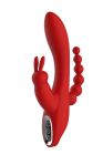 Вибромассажер тройной Dream Toys Red Revolution Hera красный вид 3