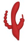 Вибромассажер тройной Dream Toys Red Revolution Hera красный вид 6