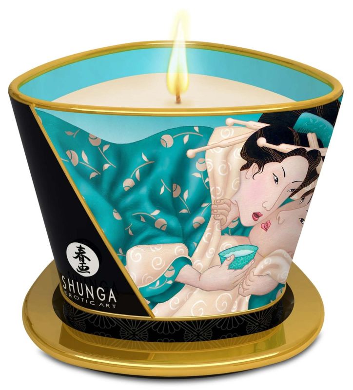 Свеча для массажа Shunga Massage Candle Island Blossoms с цветочным ароматом, 170 мл вид 2