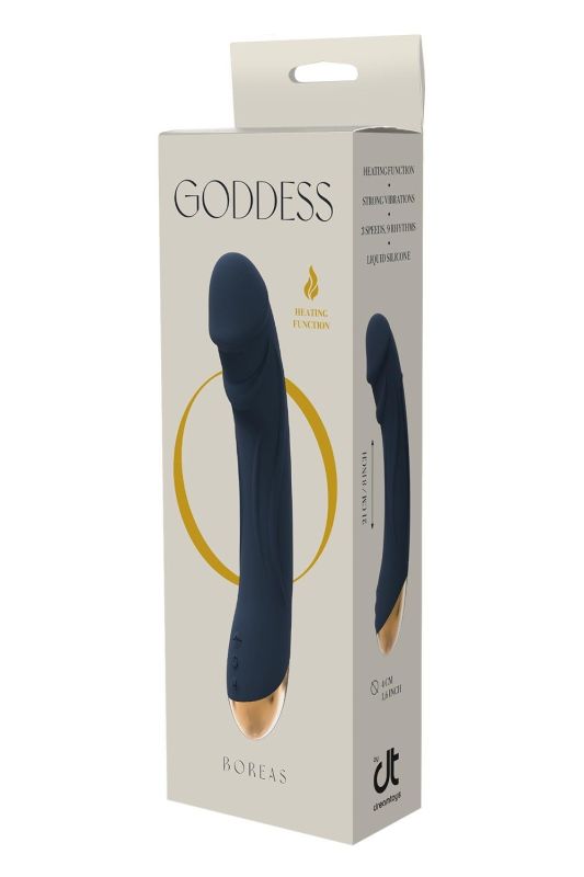 Вібромасажер з функцією нагріву Dream Toys Goddess Collection Boreas синій вид 2