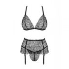 Комплект Obsessive Chiccanta 3 pcs set black L/XL вид 5