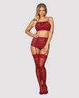 Комплект Obsessive Lividia 3 pcs set red S/M вид 4