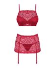 Комплект Obsessive Lividia 3 pcs set red S/M вид 6