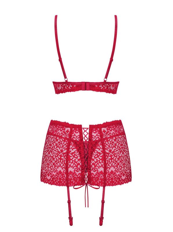 Комплект Obsessive Lividia 3 pcs set red S/M вид 7