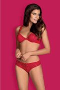 Комплект Obsessive ROUGEBELLE red underwire bra