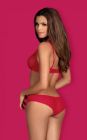 Комплект Obsessive ROUGEBELLE red underwire bra & panties S/M вид 3