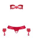 Набір маска+наручники+стрінги Obsessive Hetea червоний, L/XL вид 6