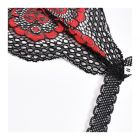 Боди Obsessive Megies с перекрещивающимися стрепами, черно-красный, L/XL вид 7