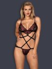 Боді Obsessive Megies teddy black S/M вид 4