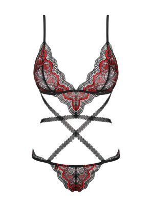 Боді Obsessive Megies teddy black S/M