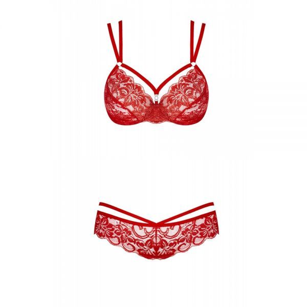 Комплект Obsessive 860-SET-3 2 pcs set red S/M вид 4