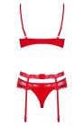 Комплект Obsessive Heartina 3 pcs set L/XL красный вид 5