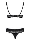 Комплект Obsessive MIAMOR SET S/M з відкритими грудьми, чорний вид 7