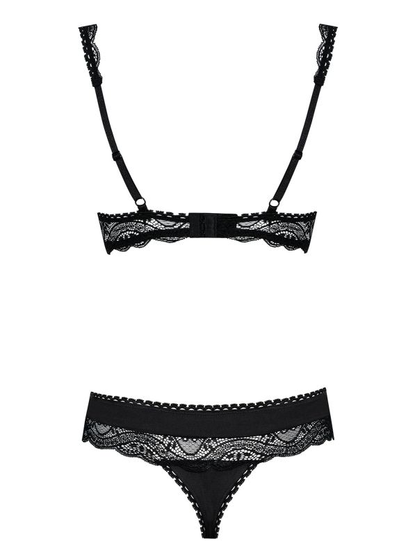 Комплект Obsessive MIAMOR SET S/M з відкритими грудьми, чорний вид 7