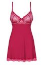 Бебидолл Obsessive Rosalyne babydoll & thong red L/XL